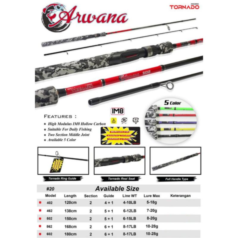 JORAN TORNADO ARWANA 150CM 6-15LBS