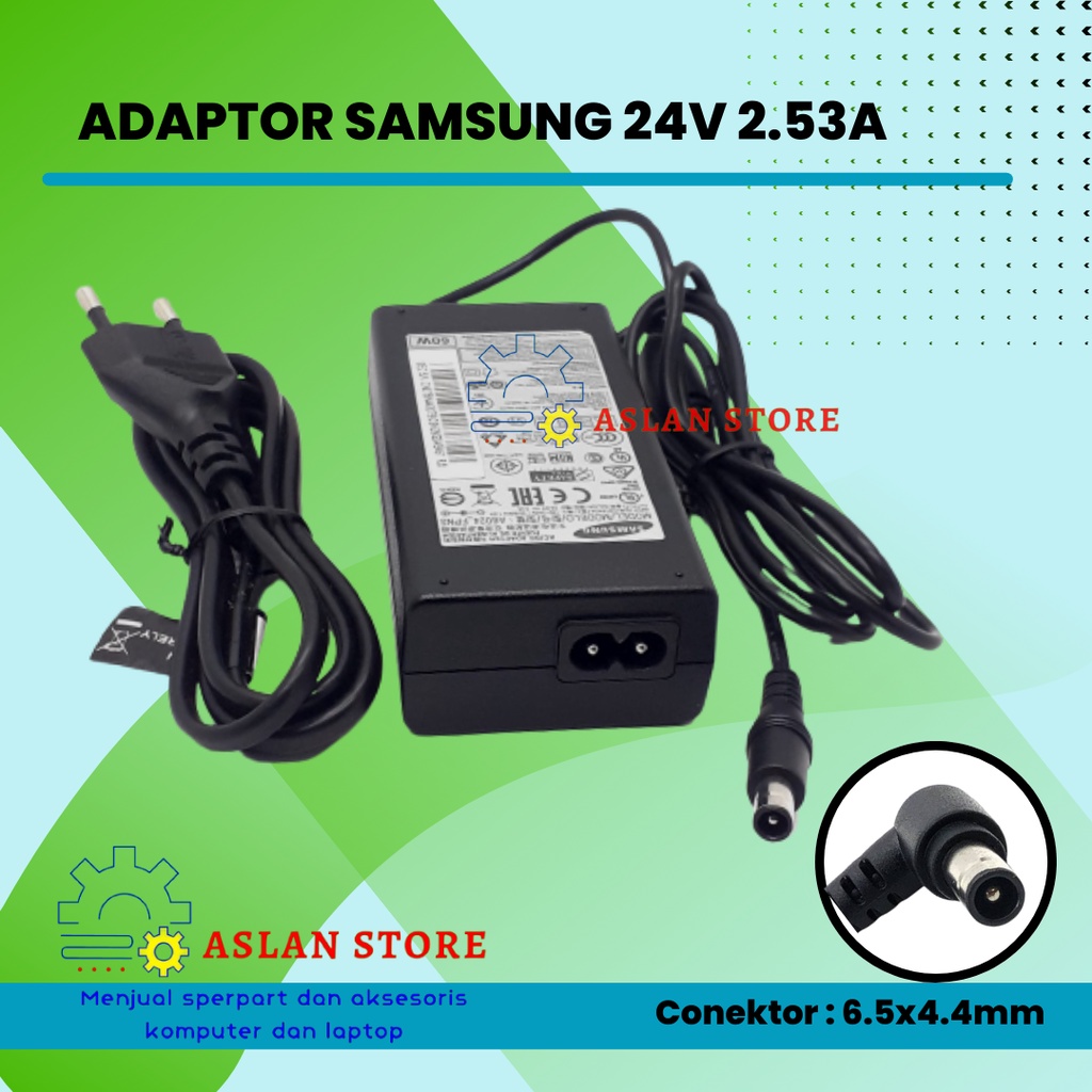 ADAPTOR CHARGER SAMSUNG TV LED LCD 24V~2.5A PIN JARUM SWITCHING ORIGINAL Samsung HW-F550 HW-E550 HW-J355 HW-F355 HW-H450 HW-H750 HW-F551 Soundbar Speaker