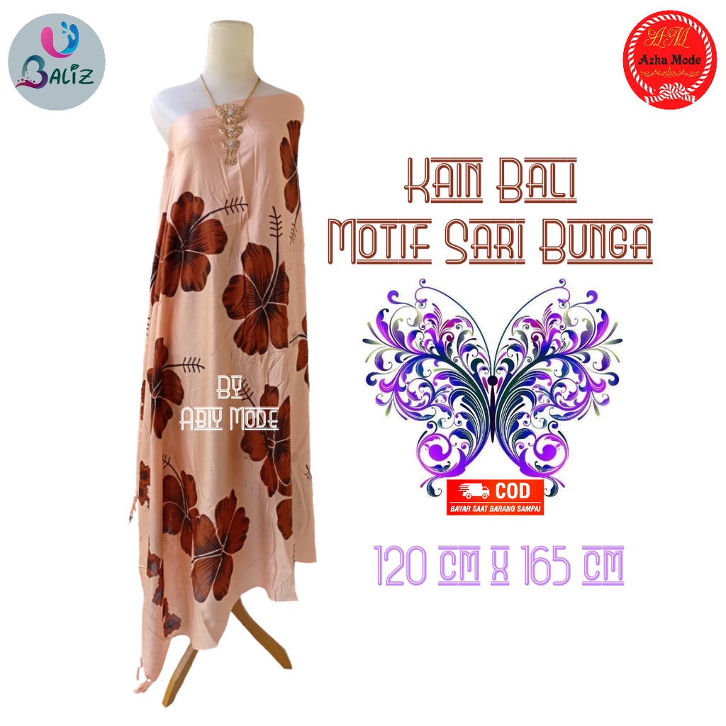 Kain Pantai Kain Bali Pantai - Kain Bali Motif New Sari Bunga Rumbai Standar - Sarung Pantai SEMBILAN MODE - Sarung Bali - Kain Pantai - Kain Katun Jepang - Kain Untuk Hiasan Dinding - Kain Untuk Plafon Mobil Truk Dan Mobil 3/4 Lainnya