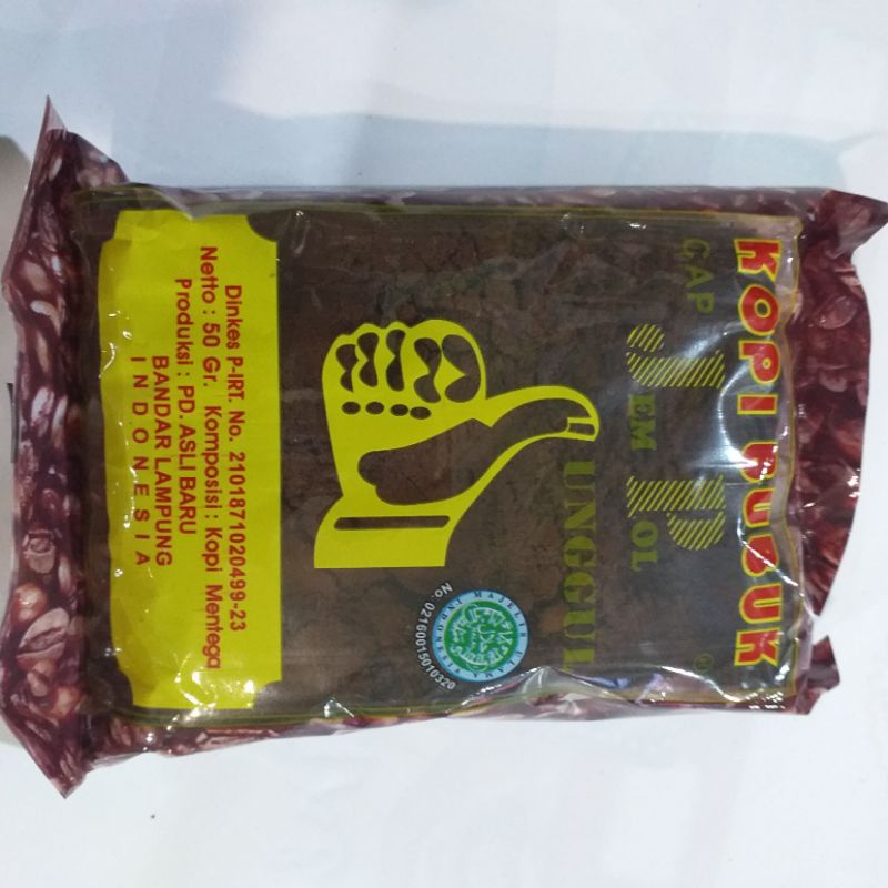 

kopi bubuk cap jempol unggul ( JP) asli lampung 50gr