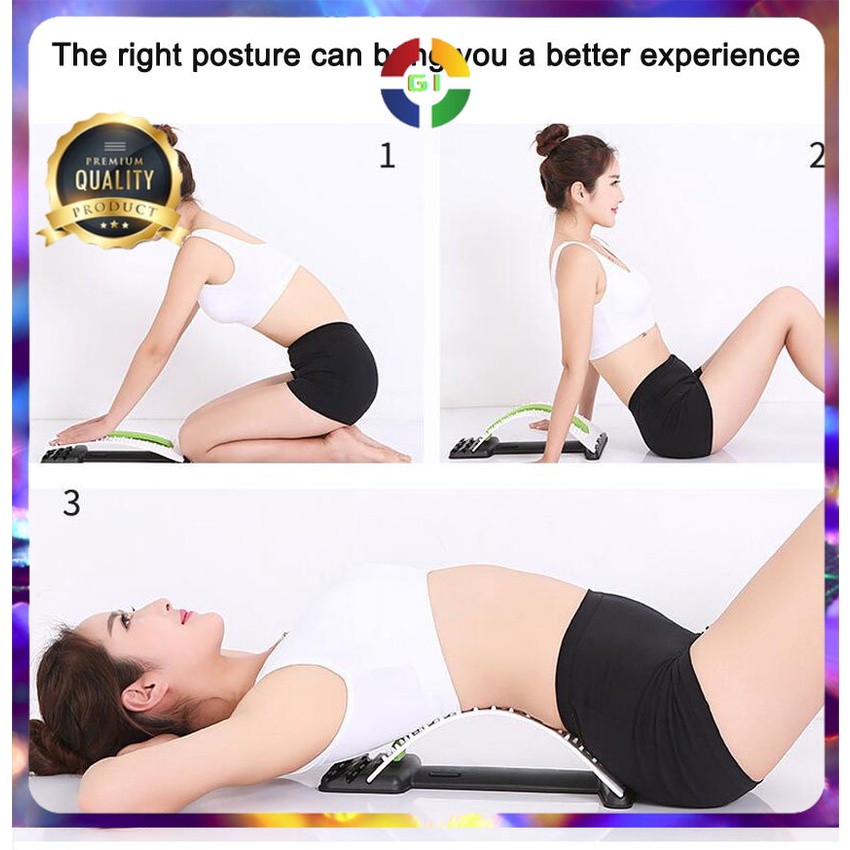 Alat Terapi Punggung Lumbar Spinal Support Waist Relax Mate Black/Green