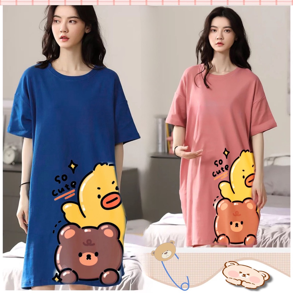 VS GG  -  long dress JUMBO wanita DUCK BEBEK - konveksi murah tanah abang