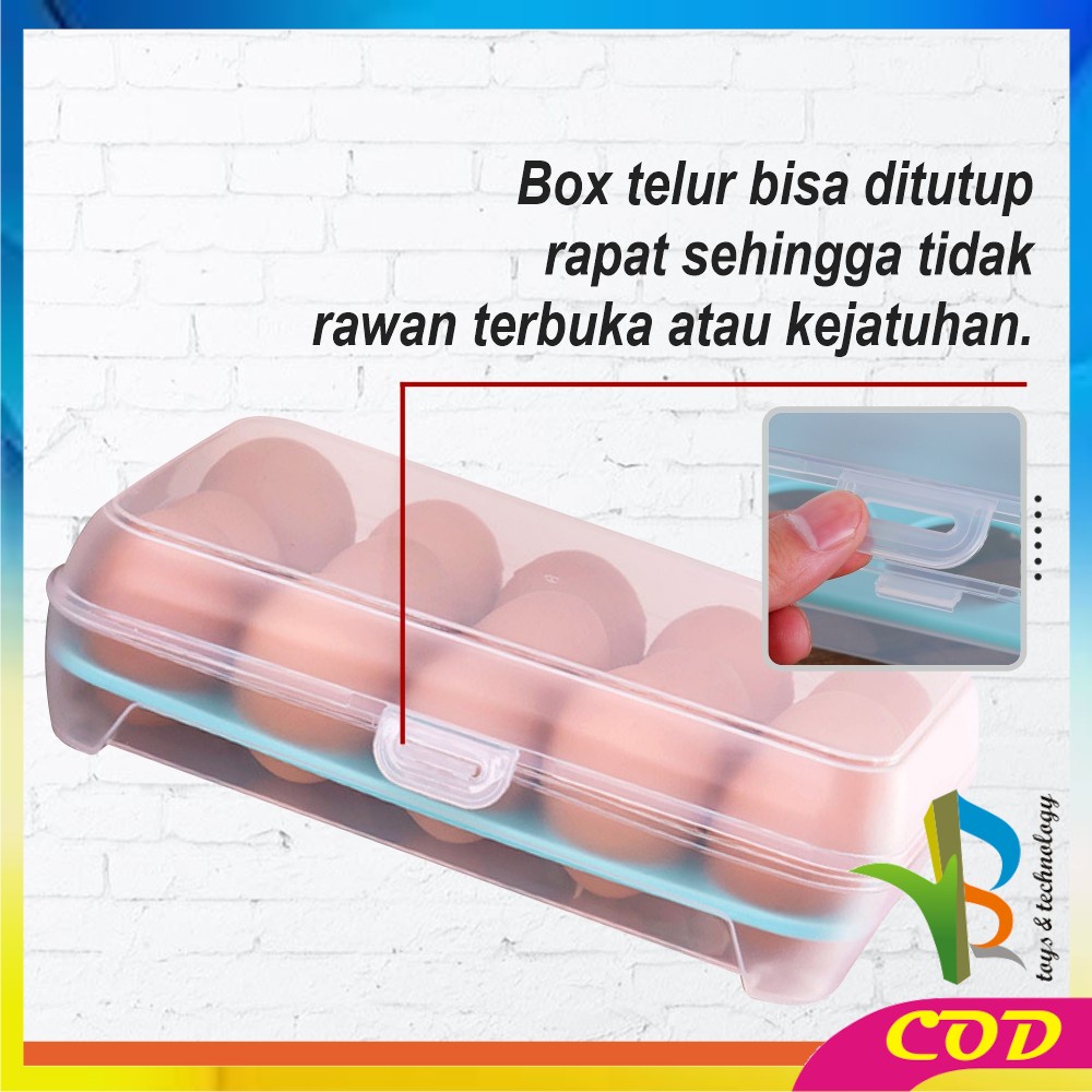 RB-C791 Kotak Tempat Rak Susun Penyimpanan Telur 15 Lubang Sekat / Rak Wadah Tempat Telor 15 Butir Egg Box Storage Organizer Anti Pecah