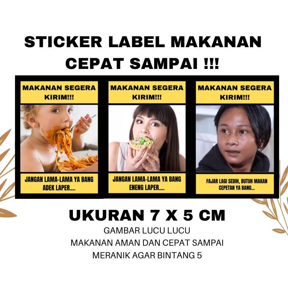 

Sticker Makanan Cepat Sampai Lucu / Stiker Makanan Ecer