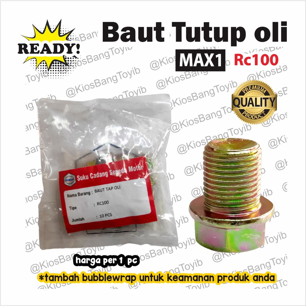 Baut Tap Tutup Oli Oil Bawah RC100 TORNADO CRYSTAL (max1)