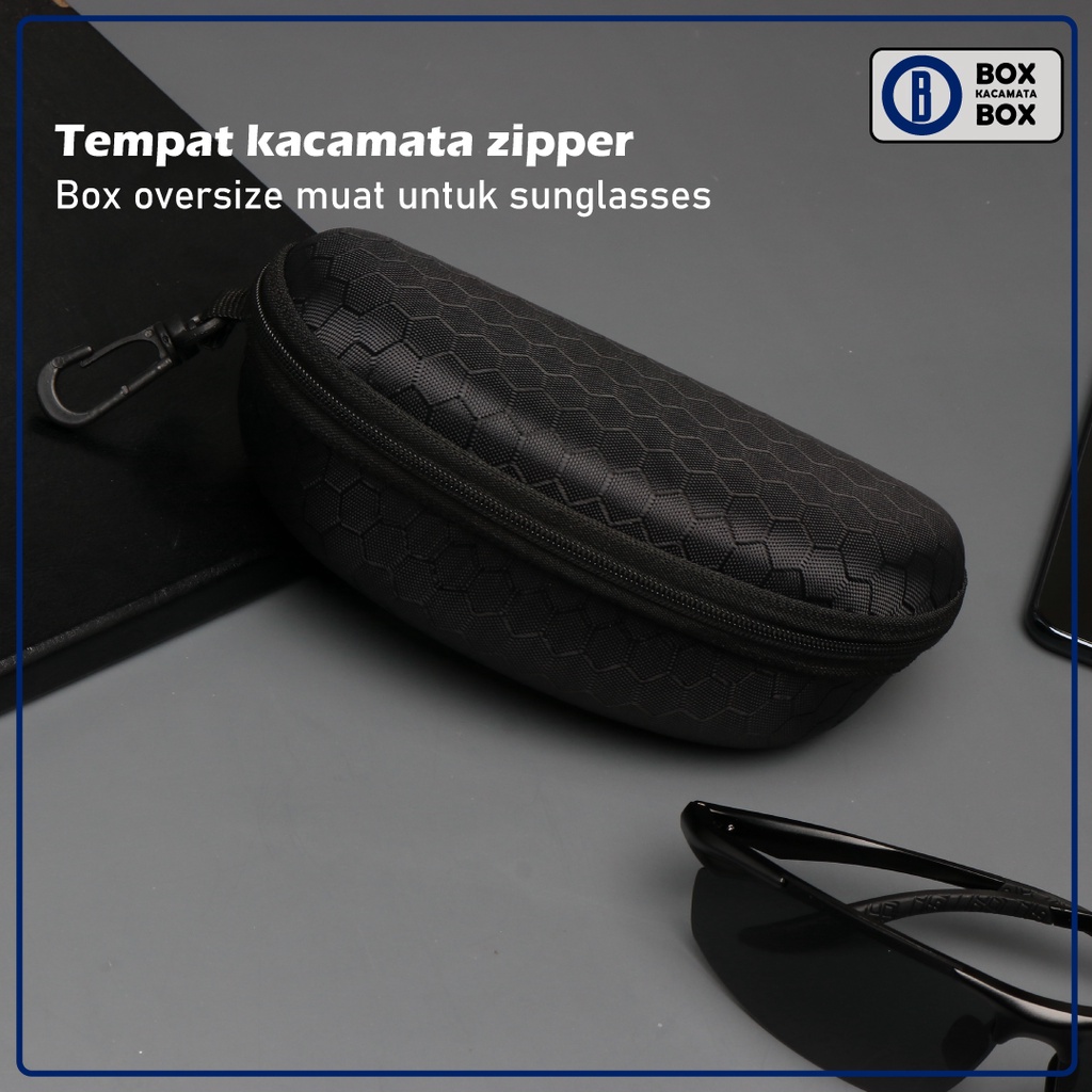 Box Tempat Kacamata / Box Kacamata Resleting Box Sunglasses Motif Oversized Terbaru Waterproof S