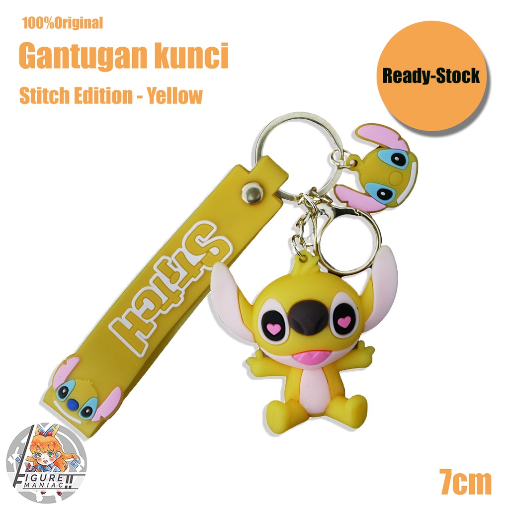 Gantungan Kunci - Stitch 3D Edition 7 cm Premium Import Lilo Stitch Stich Gantungan Kunci Lucu Gantungan Kunci Cute