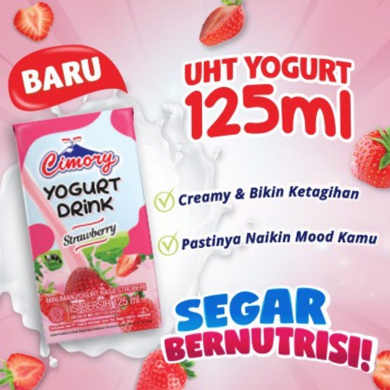 

Cimory Yogurt Drink 125ml Rasa Strawberry/Kotak