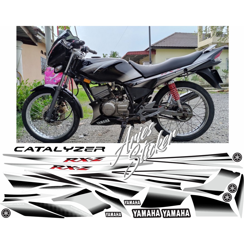 STRIPING STIKER RXZ CATALYZER HITAM