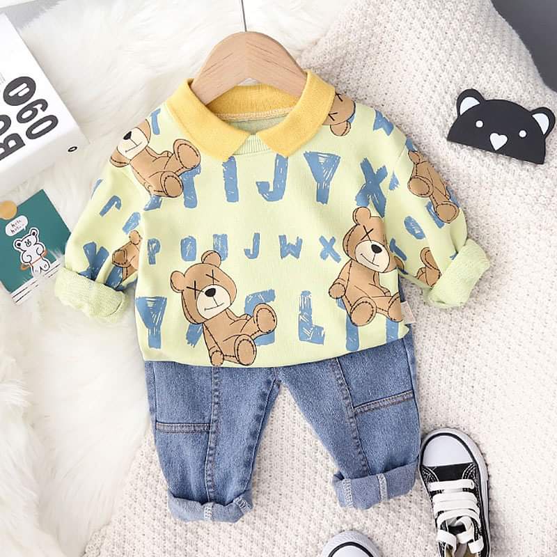 Setelan Anak Laki Laki Smart Alphabet Bear