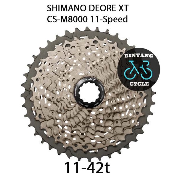 SHIMANO DEORE XT CS-M8000 11-42T 11Speed - Cassette Sprocket Deore XT M8000