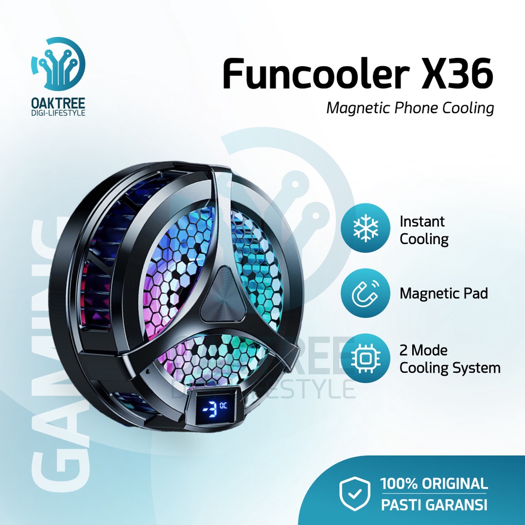Funcooler X36 Radiator Pendingin HP Magnet Fan Cooler Cooling Fan HP