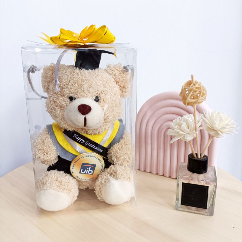 BONEKA TEDDY BEAR KERITING WISUDA