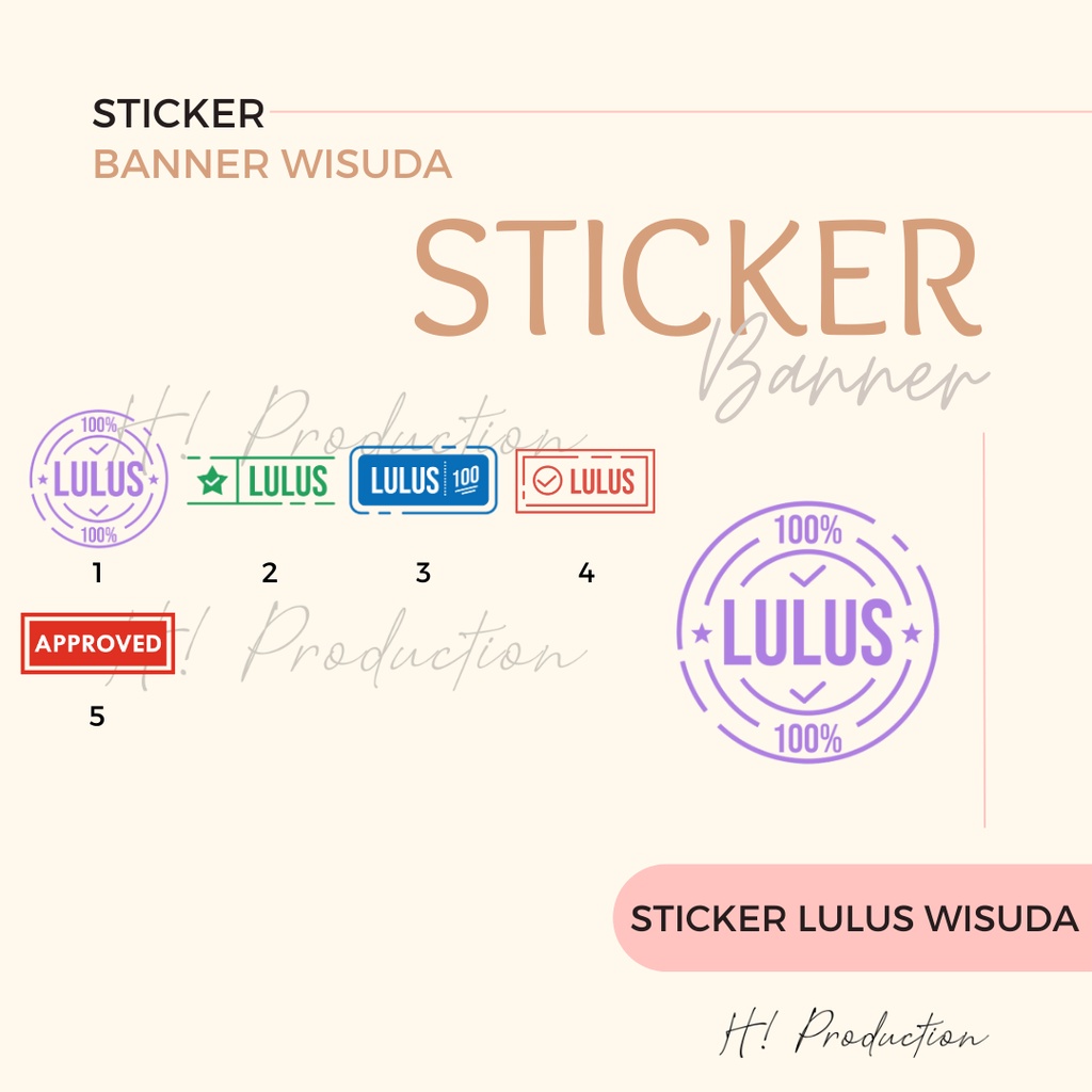 STIKER LULUS | BANNER SIDANG | STIKER WISUDA