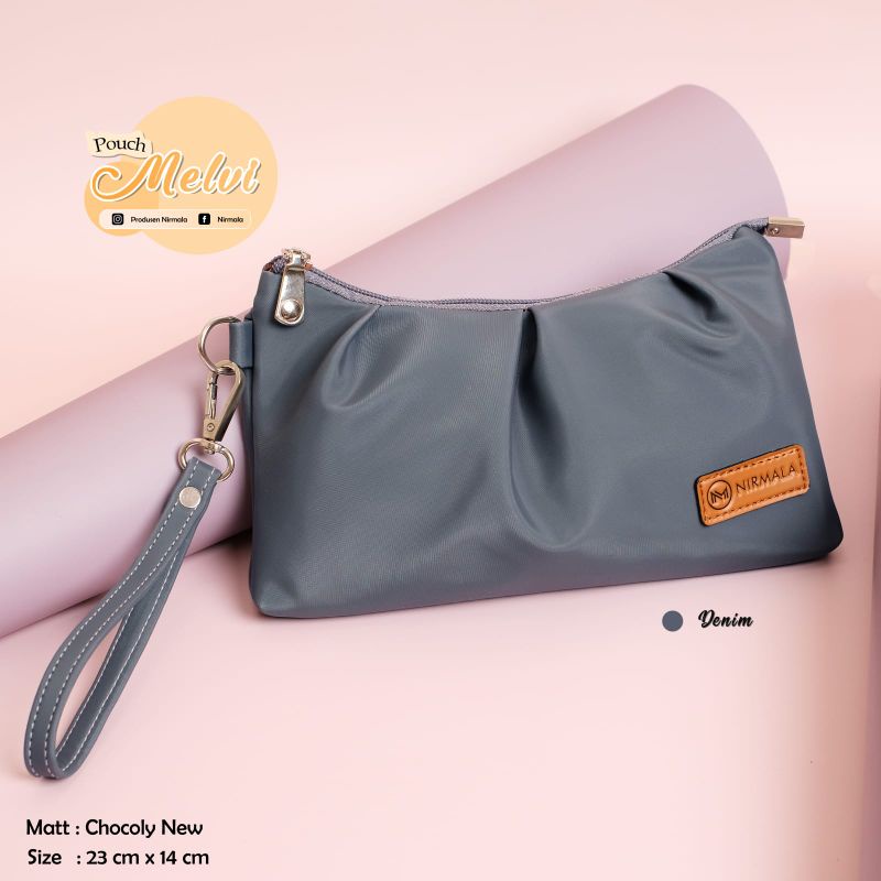 POUCH MELVI BY NIRMALA BAHAN CHOCOLY ANTI AIR PREMIUM WATERPROOF