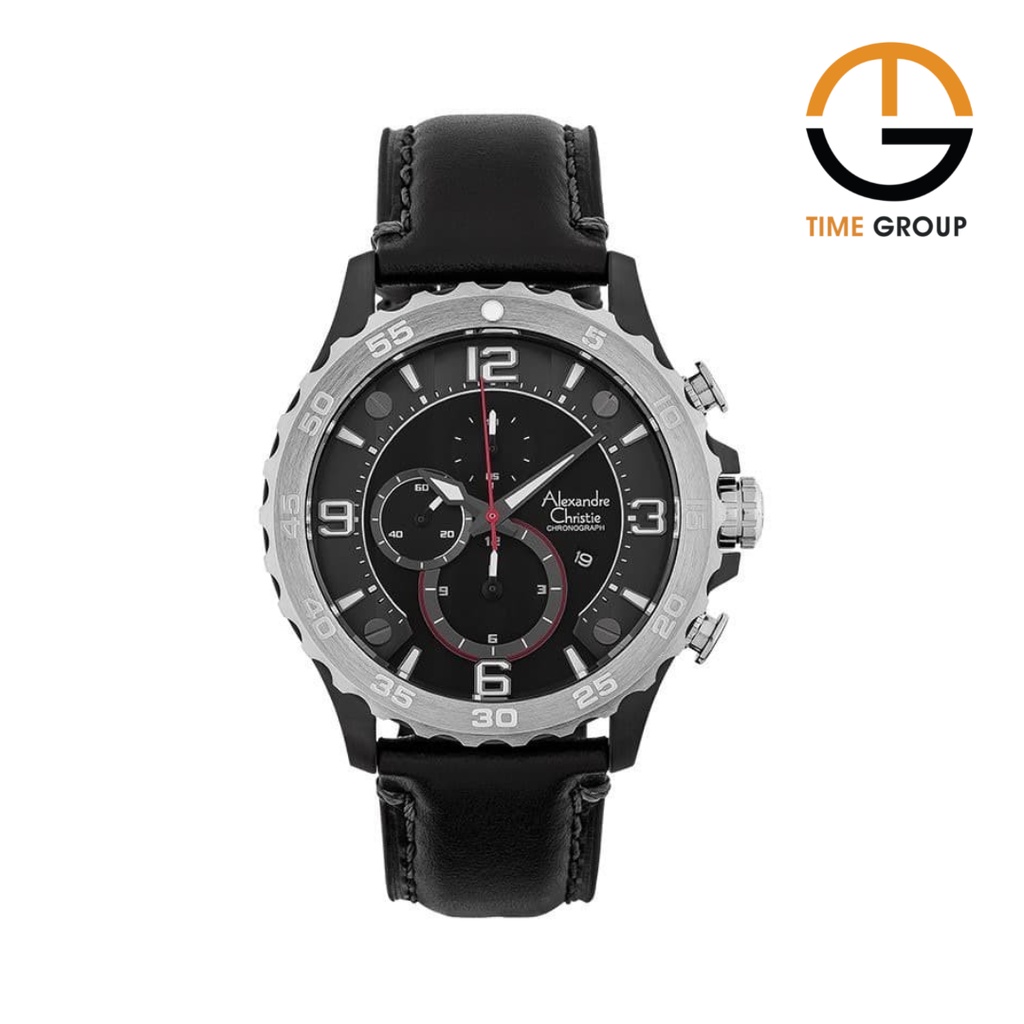 JAM TANGAN PRIA ALEXANDRE CHRISTIE AC6505 AC 6505 MCLTBBA LEATHER STRAP