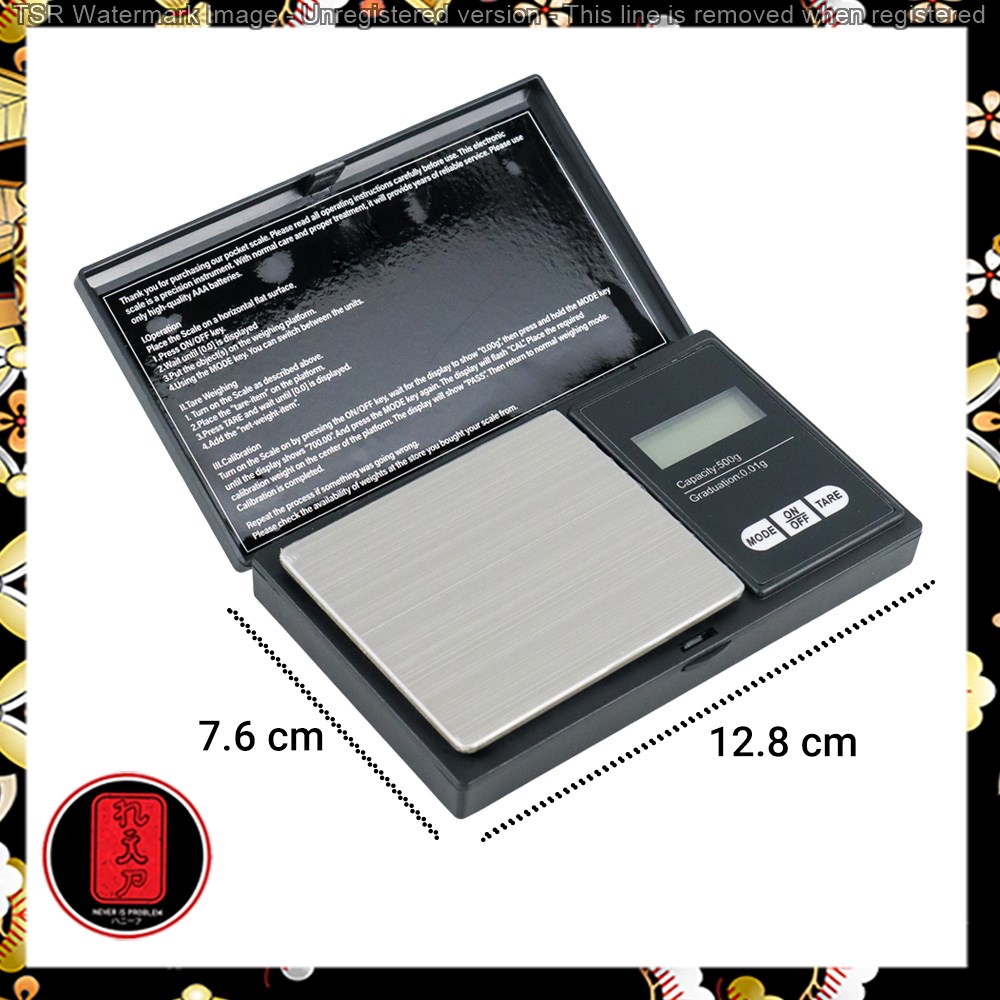 Taffware Digipounds Pocket Scale Timbangan Mini Perhiasan Emas 0.5kg Akurasi 0.01g - VSW0083 - Black