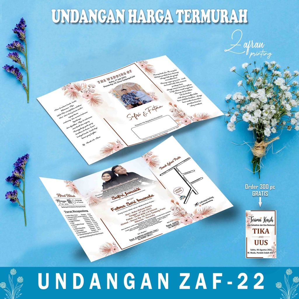 Cetak Undangan Pernikahan Murah, Cantik, Elegant, Simpel, Vintage, Rustik, Surat Undangan Pernikahan