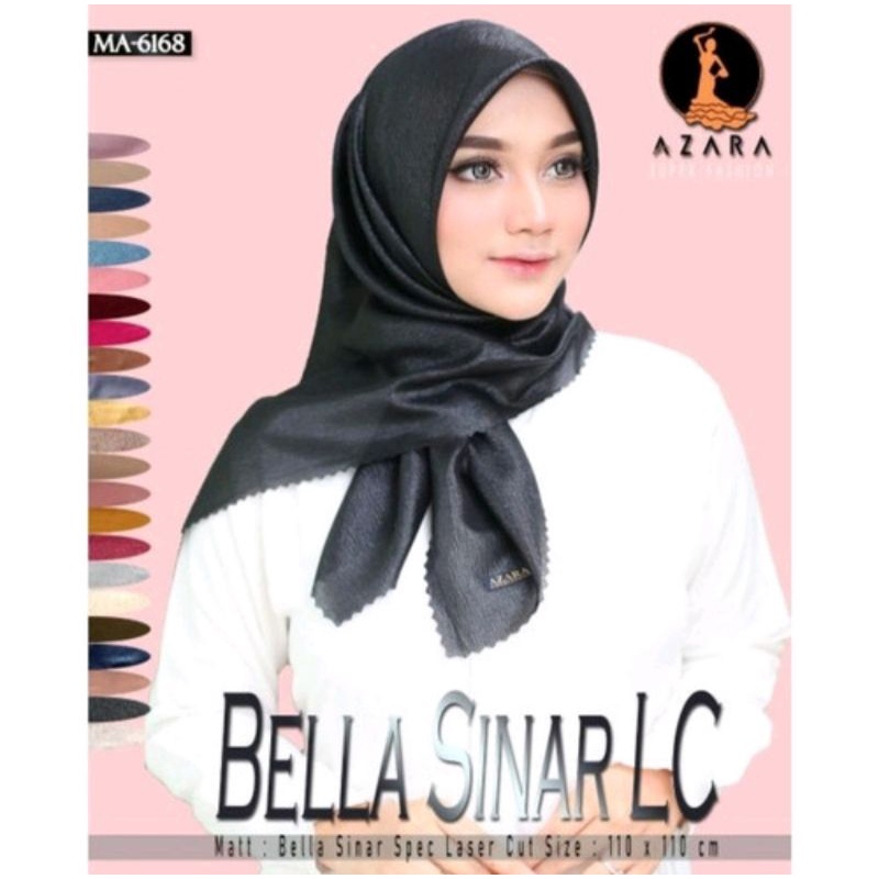 hijab segi empat Bella sinar laser cut ,hijab sinar glamour Az-zahra