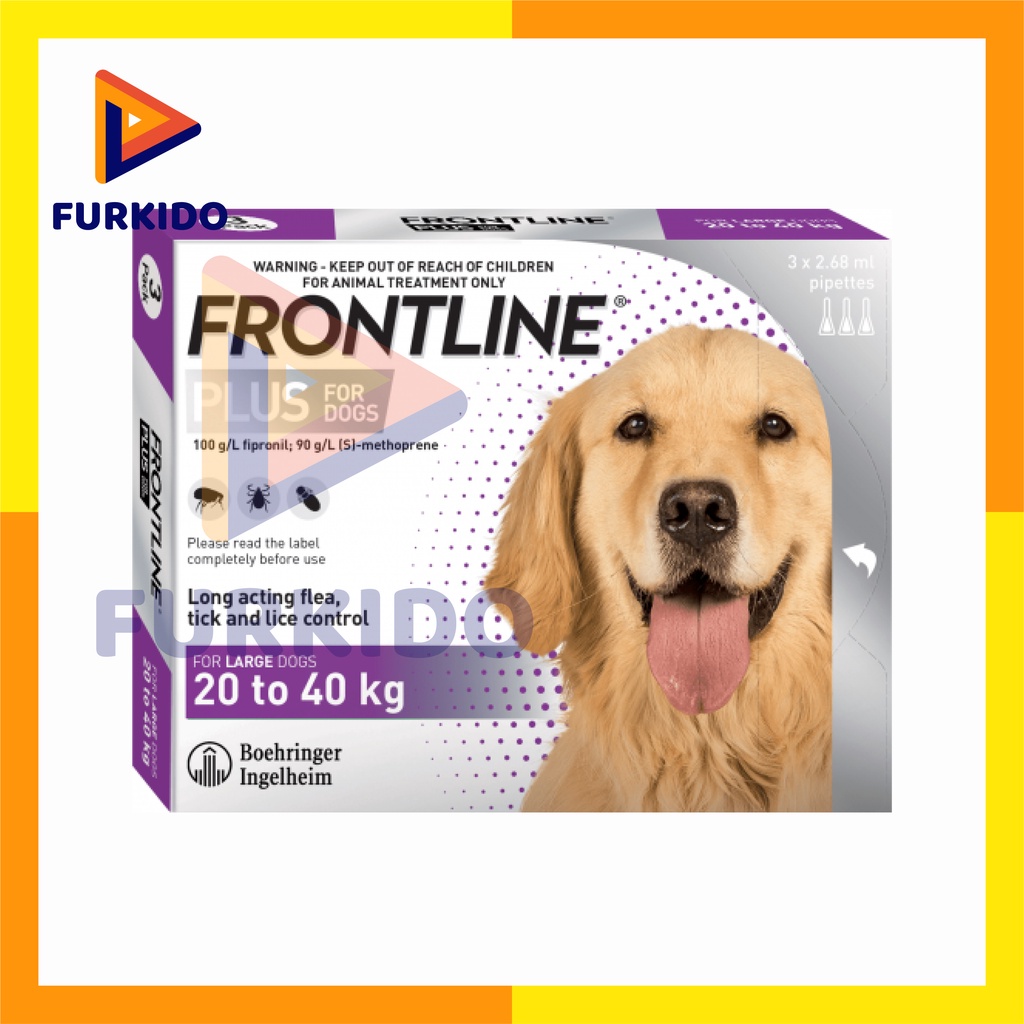Frontline Plus Obat kutu Anjing 20-40 Kg / L