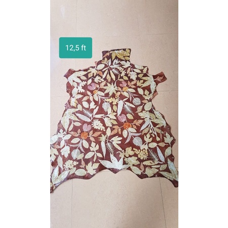 Bahan Kulit Kambing Lembaran jenis Ecoprint on leather best grade