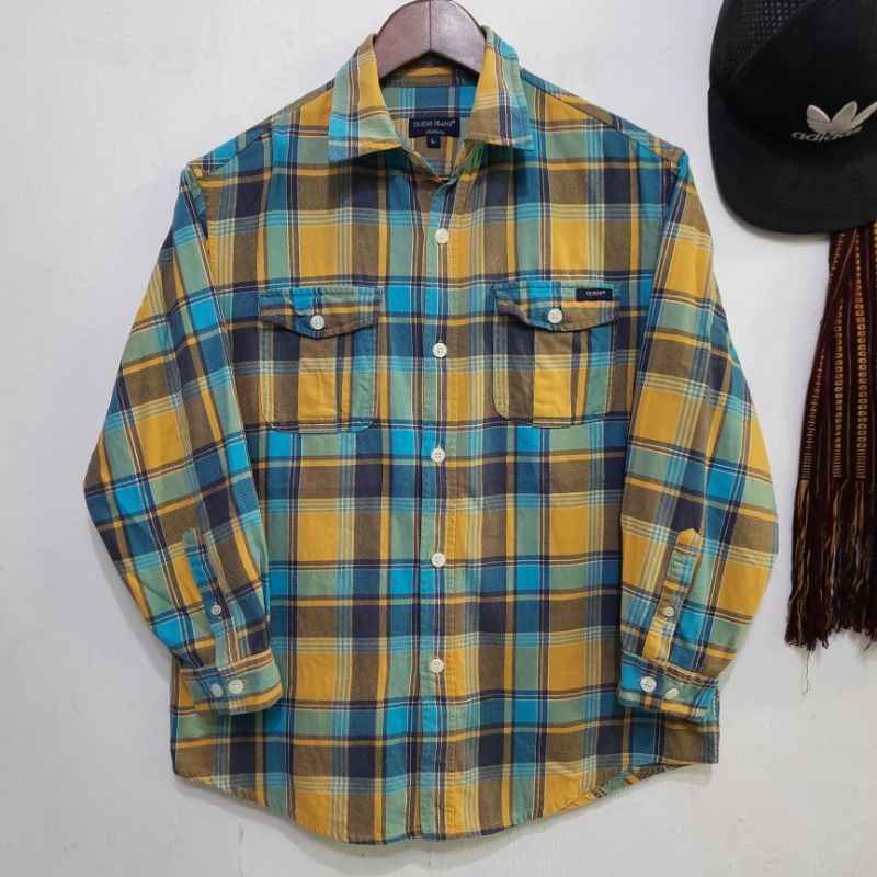 kemeja Flanel GUESS Original second