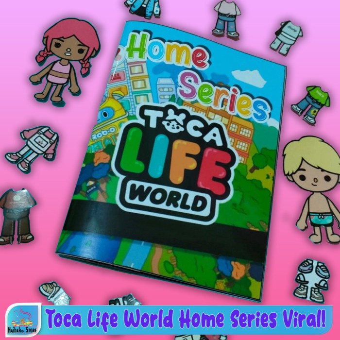 Quiet Book BUKU Paper Doll Mainan Edukasi Anak Toca Life World HOME SERIES