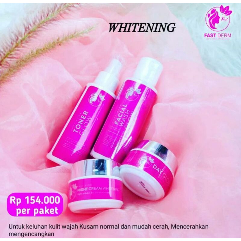 Fast Derm Paket Whitening BPOM Skincare Kulit Wajah Normal