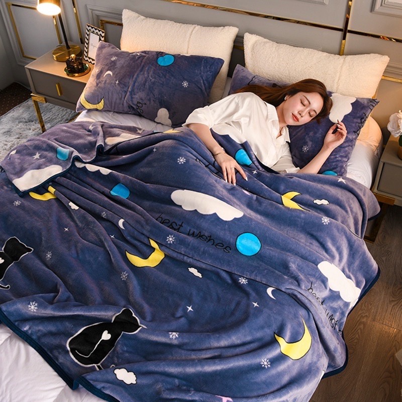 Selimut Bulu Halus Ukuran 180x200 Motif Kembang Keren Terlaris Impor Termurah Berkualitas