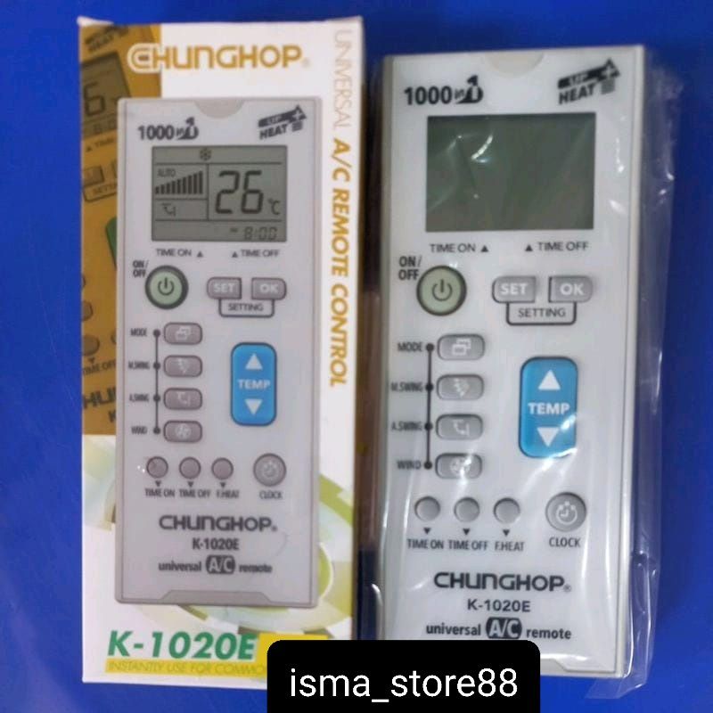 REMOT AC MULTI 1000 IN 1 CHUNGHOP K-1020E