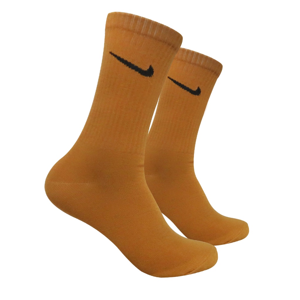 Kaos Kaki Motif Nike Mustard ( M106 )