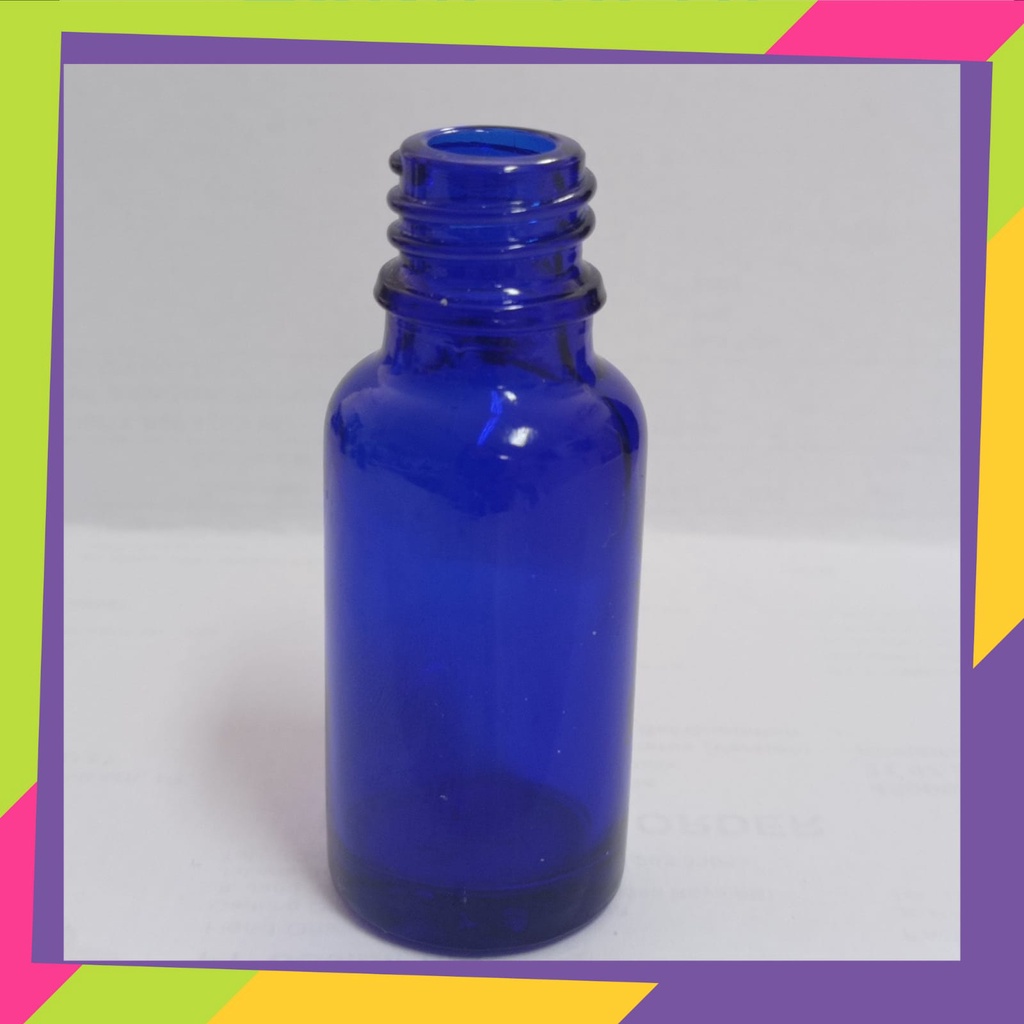 20 ML BLUE BOTOL KOSONG/BOTOLSERUM/BOTOL ESSENTIAL/ BOTOLTETES/SATUSET TUTUP