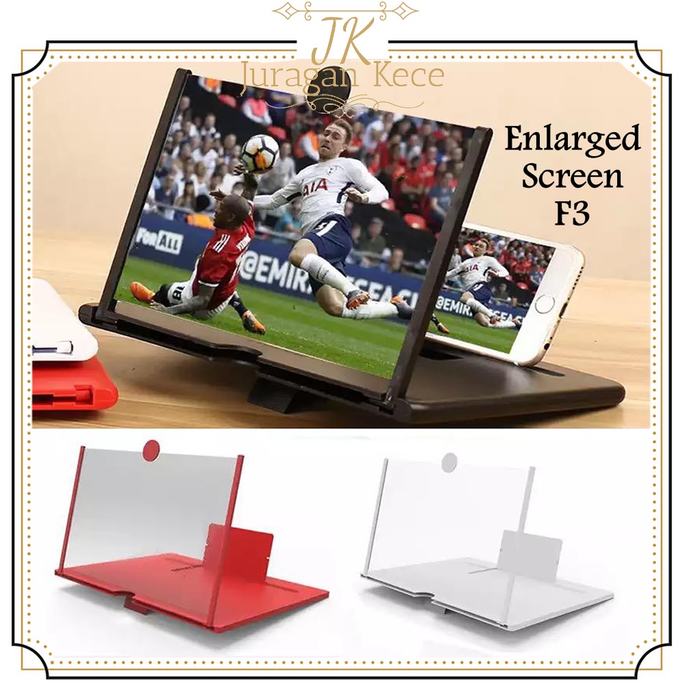 Enlarged Screen 3D Kaca Pembesar Layar F3 Smartphone HP Zoomer Portable Tablet