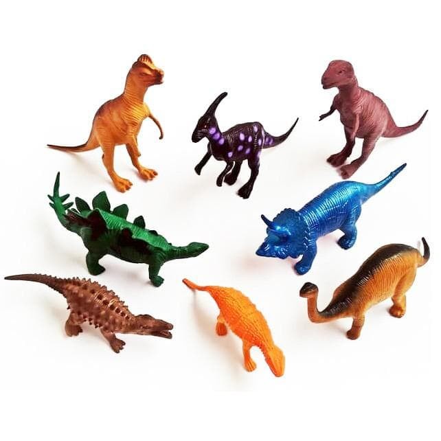 Dinosaurus Karet isi 8 pcs F283 Mainan Anak Edukasi Laki laki Perempuan Koleksi Dino Set