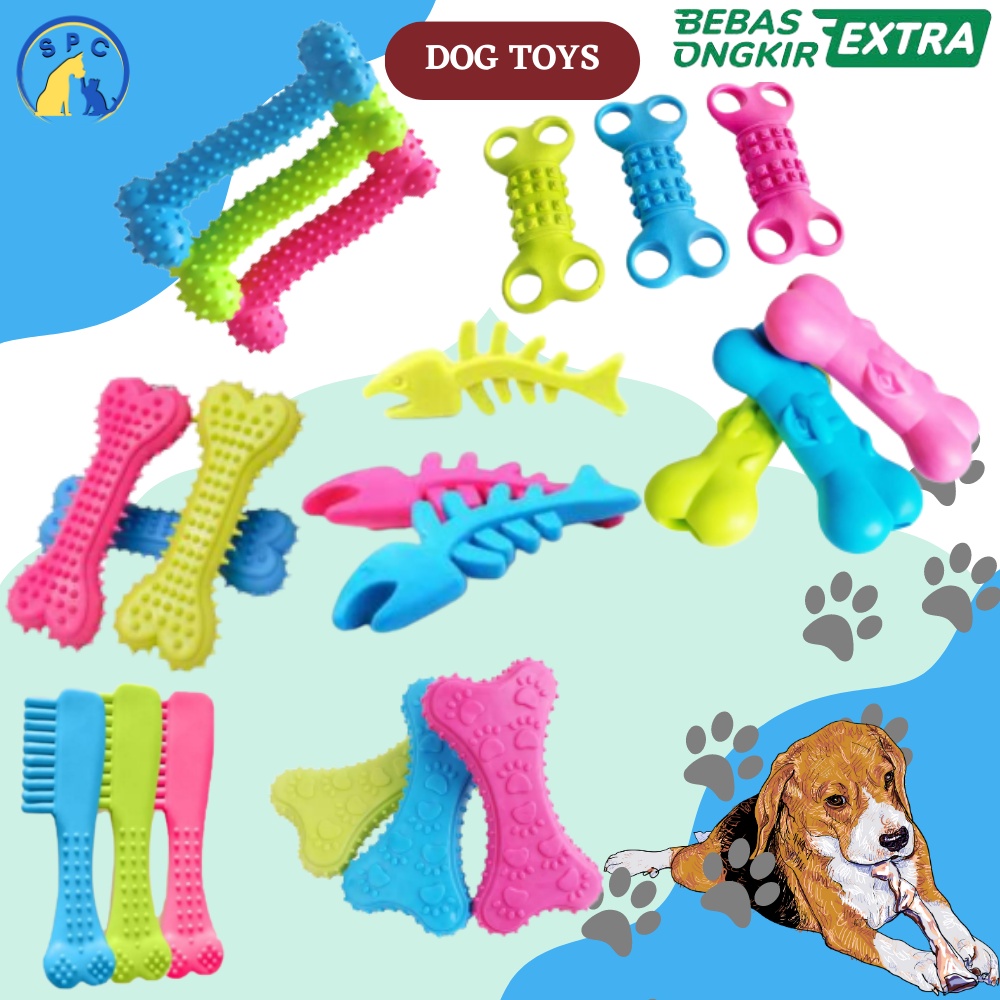 Mainan Gigitan Karet untuk Anjing / Kucing | Rubber Dog Cat Bite Toys Bell