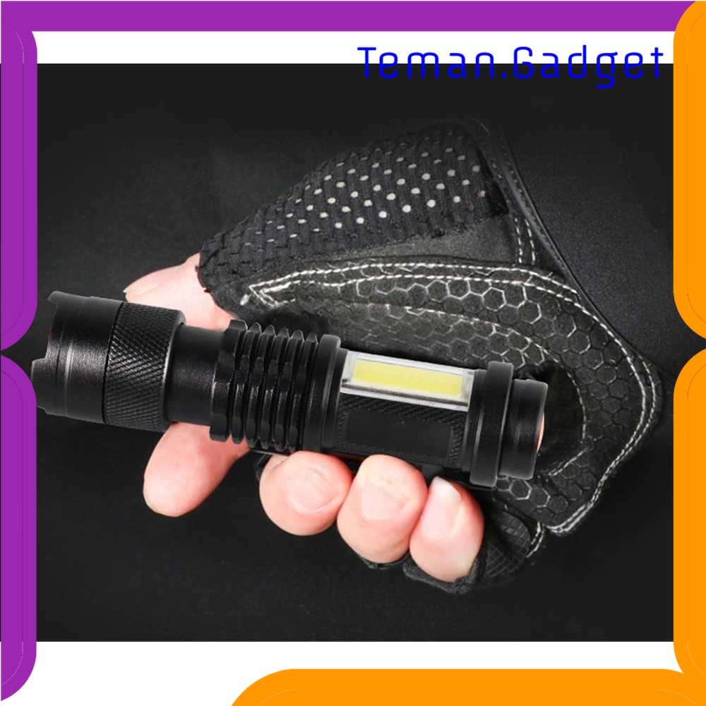 TG-SNT Shustar Senter LED Mini Flashlight USB Rechargerable XPE + COB - S-002