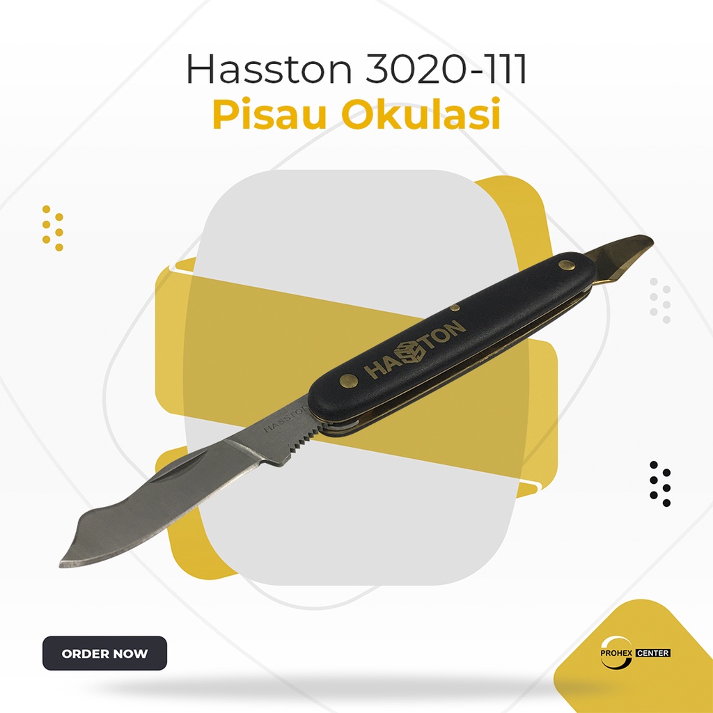 Pisau Grafting Okulasi Lipat Saku Stek Cangkok Ranting Pohon Prohex Hasston 3020-111 Alat Bonsai