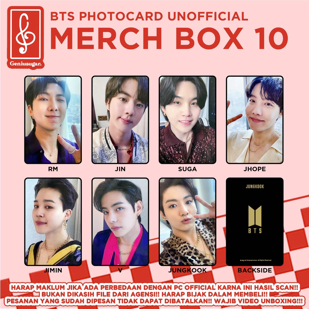 [REPLIKA BTS] PHOTOCARD MERCH BOX 10 UNOFFICIAL