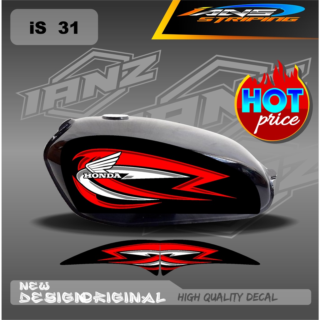 DECAL TANGKI CB100 STRIPING HOLOGRAM/NON HOLOGRAM IS31