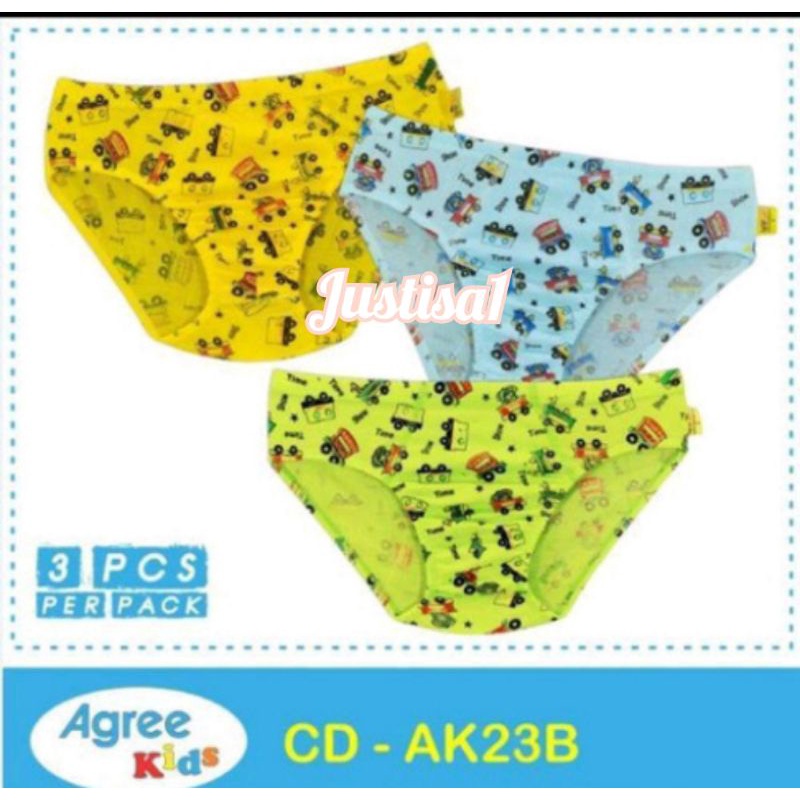 3 pcs CD AGREE KIDS AK 014 Celana dalam agree kids celana dalam anak