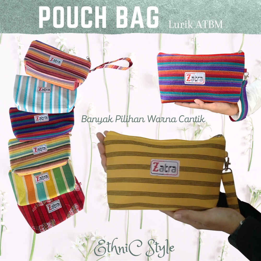 DOMPET LURIK POUCH BAG PREMIUM ZATRA DILAPIS KAIN SATIN MEWAH