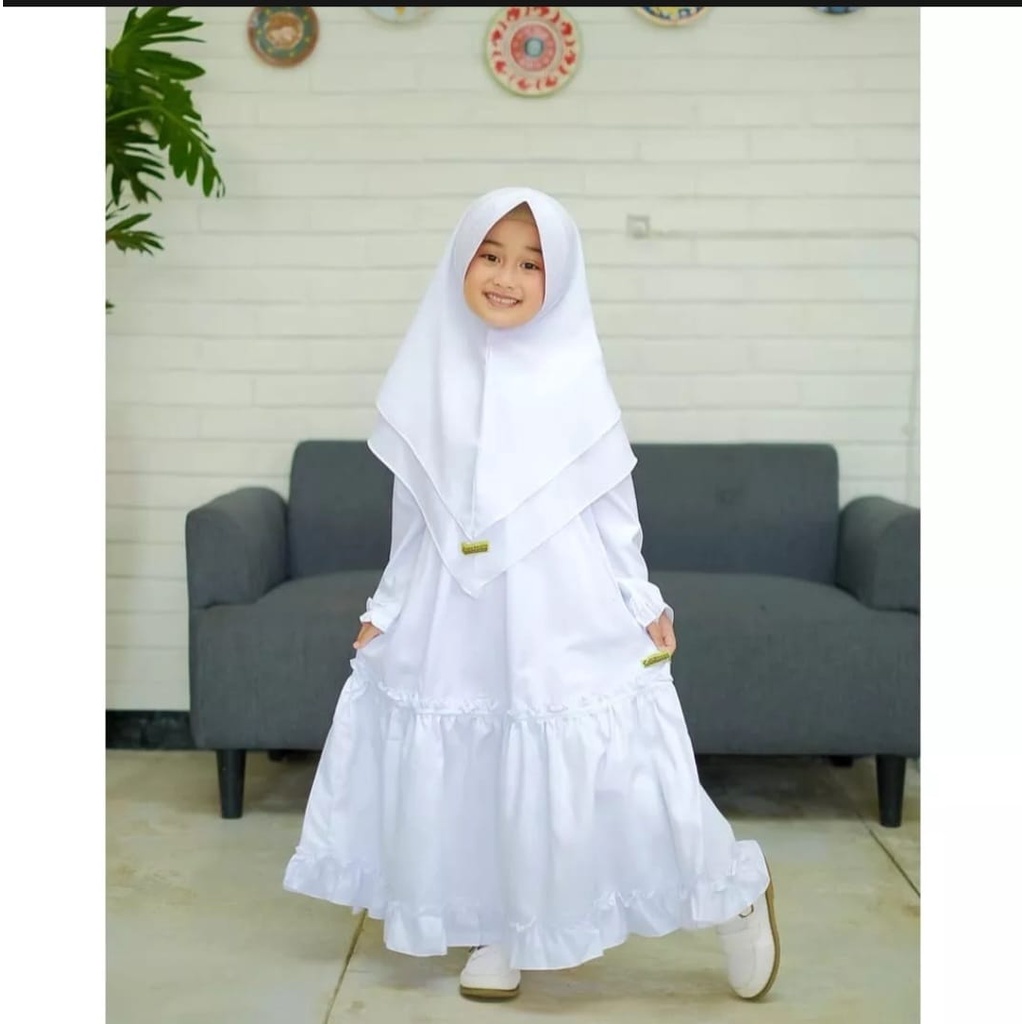 gamis anak perempuan set kerudung kekinian gamis 2022 modern lebaran mewah dres anak perempuan murah Gamis Muslim Anak Series usia 1-9 Tahun Gamis Anak Terbaru Modern Gamis Putih Anak Lebaran Gamis Putih Polos Gamis Putih Anak Gamis Manasik Haji