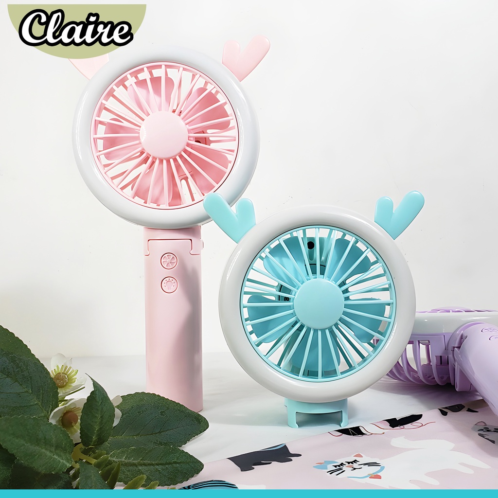 Kipas Portabel Mini Tanduk Rusa / Hand Fan USB / Tanduk Rusa Mini Fan Portabel