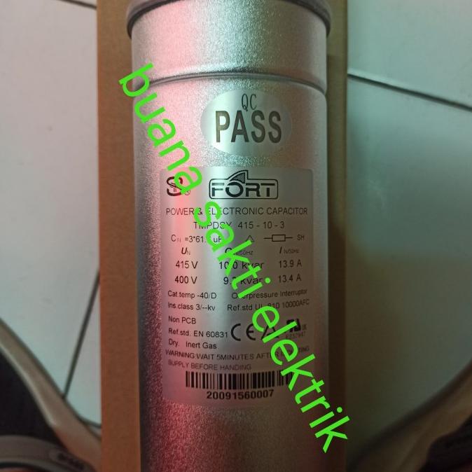 Capacitor 10 Kvar 415V Tmpdsy-415-10-3 Kapasitor Bank Fort 10Kvar 415V