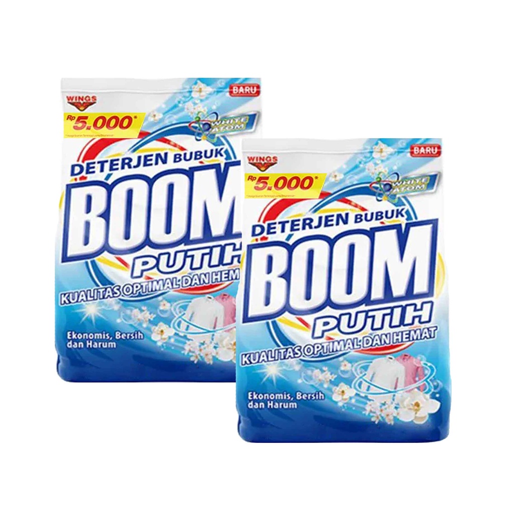 WHITE BOOM/ Deterjen Bubuk/ Deterjen Ekonomi/ White Atom 300g