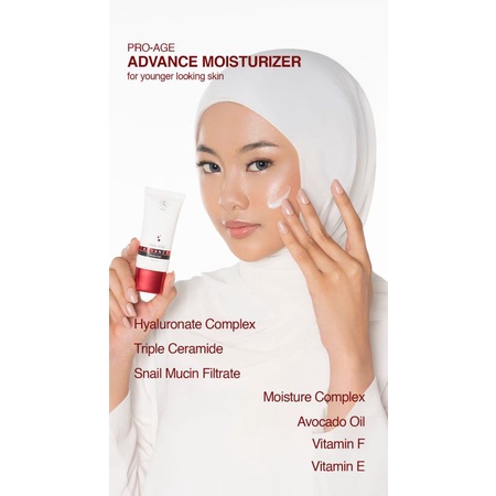 Pelembab Krim Pagi Siang Anti Aging Pro Age Advance Moisturizer Kulit Wajah Lebih Muda Cegah Penuaan Dini Keriput Garis Halus Flek Skin Barrier Kusam Vitamin E F Viva Cosmetics