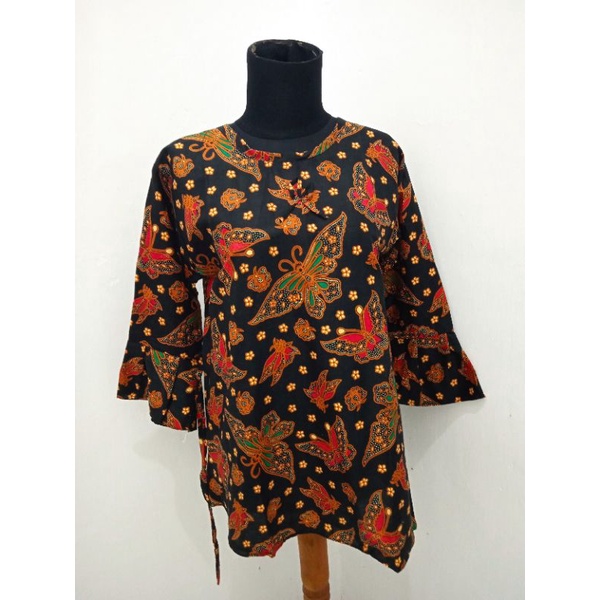 Atasan batik dewasa wanita Blouse kerja modern seragam kantor oleh oleh jogja solo pekalongan