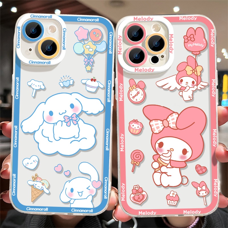 IPHONE Soft Case Lucu Kompatibel Untuk Iphone14 13 12 11 Pro Max XS XR X8 7 6S Plus Casing Hp Mini Transparan TPU Silikon Shockproof Clear Cover