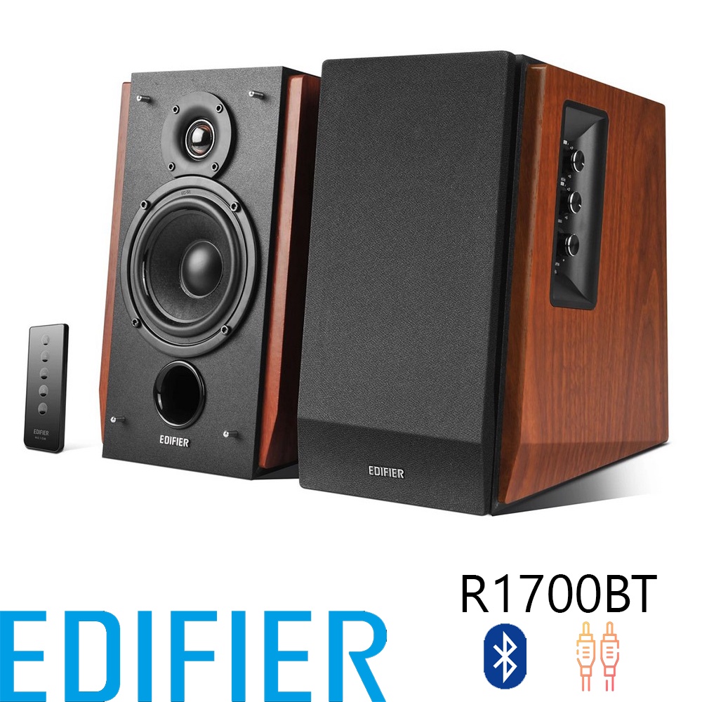 Edifier R1700BT Brown Coklat Cokelat Active Speaker Aktif 4" Bluetooth Multimedia Komputer Aux Monit