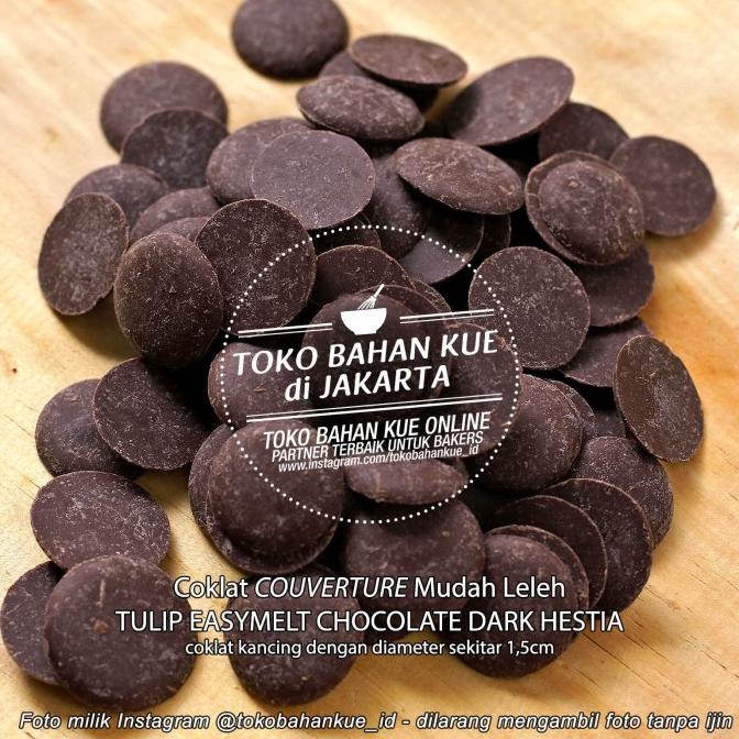 

Easimelt Dark-Hestia Tulip Chocolate Cokelat Kancing Couverture 100gr